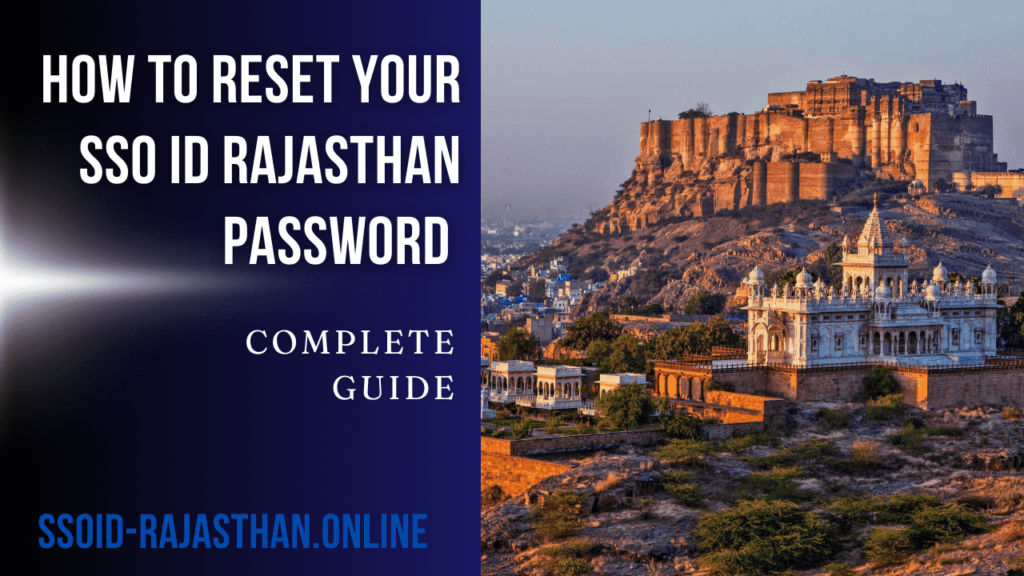 Reset Your SSO ID Rajasthan Password