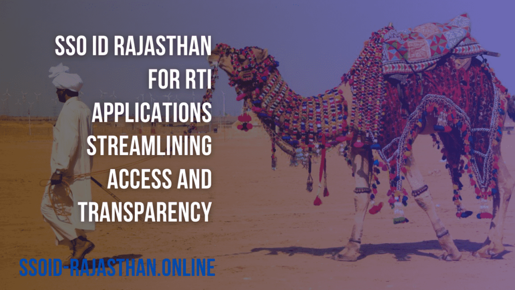 SSO ID Rajasthan for RTI Applications